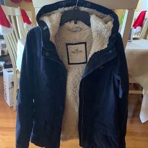 sherpa lined hollister jacket